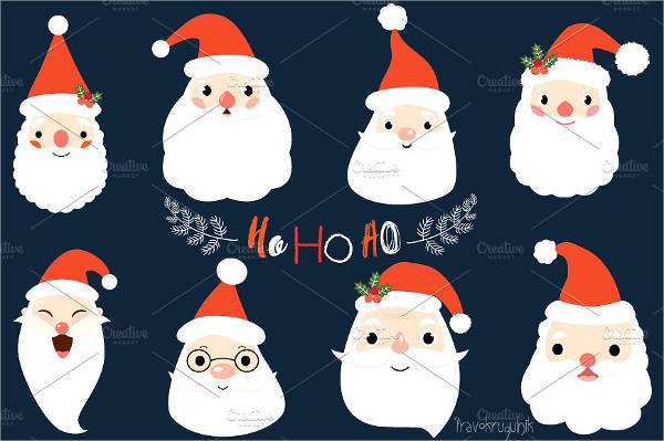 Santa Face Clipart