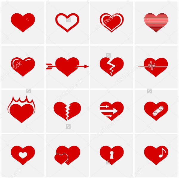 Simple Heart Icons