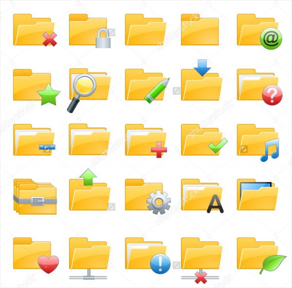 Simple Vector Folder Icons