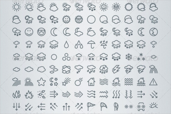Simple Weather Icons PSD