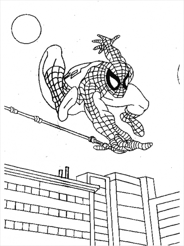 Spectacular Spiderman Coloring Page