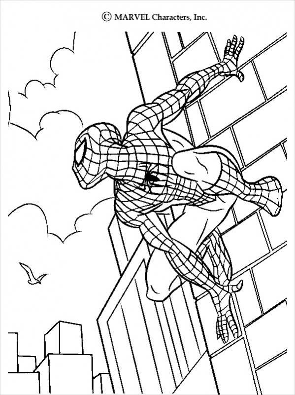 Spiderman Coloring Page for Kids