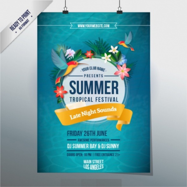 Summer Tropical Festival Poster