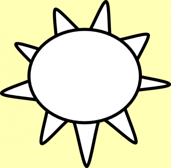 Sun Outline Clipart