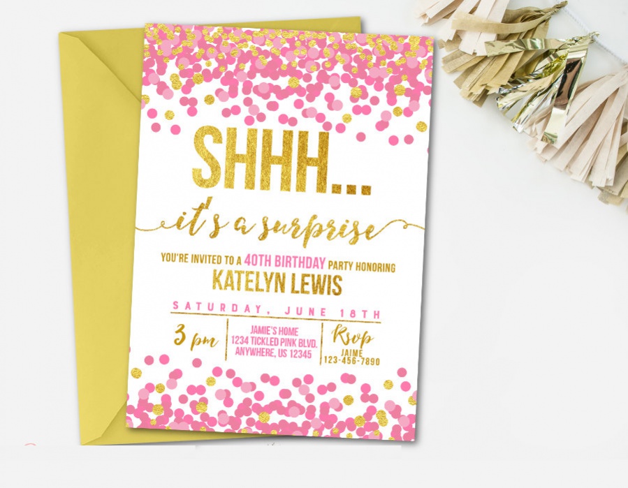 Surprise Birthday Printable Invitation