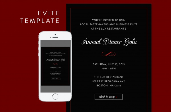 Formal Dinner PSD Ivite