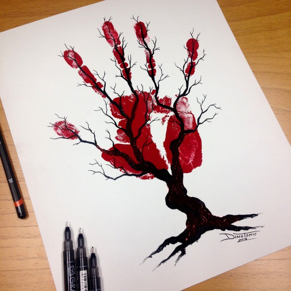 Tree Nerves Color Drawing