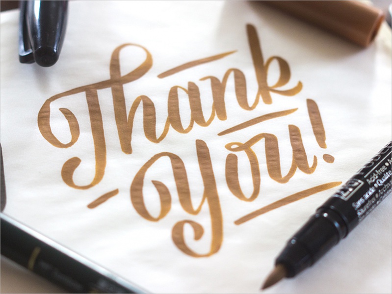 Typography Thank You Image