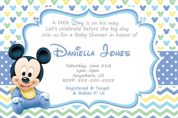 Download FREE 6+ Mickey Mouse Invitation Designs in PSD | Vector ...