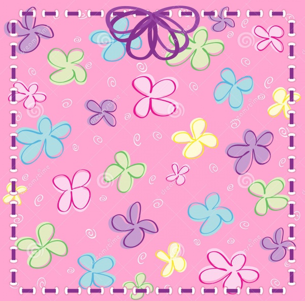 Vector Girly Flower Background