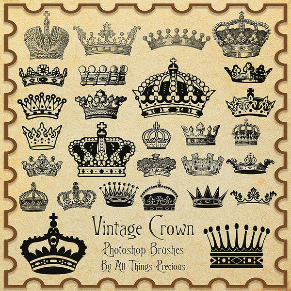 Vintage Crown Brushes