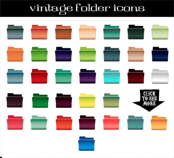 Vintage Folder Icons