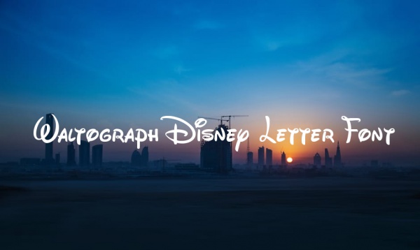 Waltograph Disney Letter Font