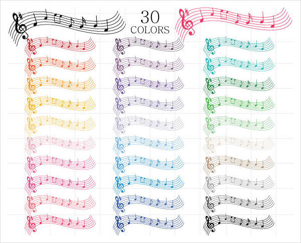 Wonderful Music Notes Clipart
