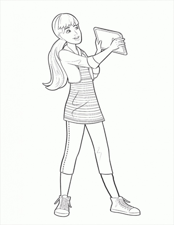 barbie Pony tale Coloring page