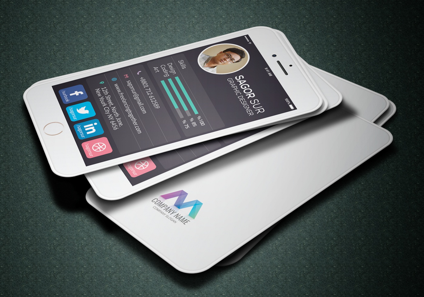 iPhone style Business Card
