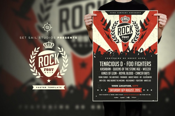 Concert Rock fest Posters Design