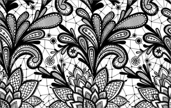 Abstract Ornamental Black Pattern