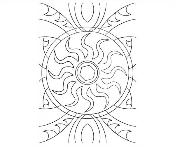 Abstract Pattern Coloring Page