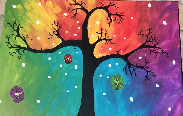 Abstract Tree Painting