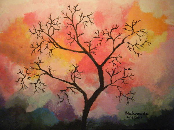 Acrylic Tree Painting