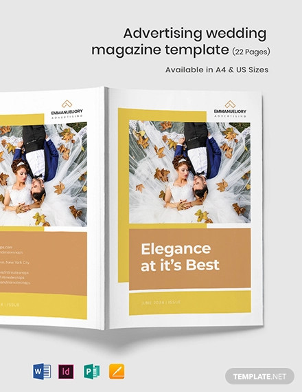 advertising wedding magazine template