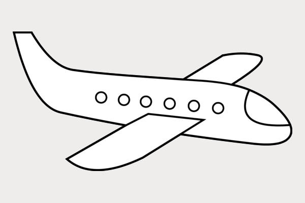 Airplane Outline Clipart