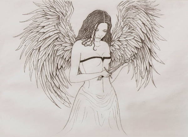 Angel Tattoo Drawing