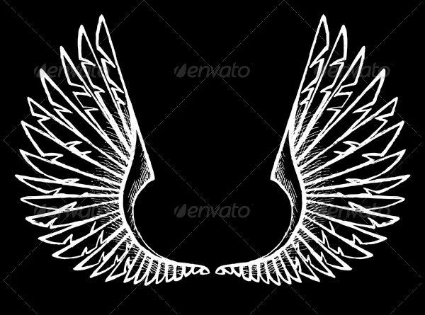angel silhouette wings vector silhouettes microsoft photoshop