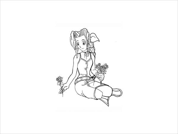 Anime Coloring Page