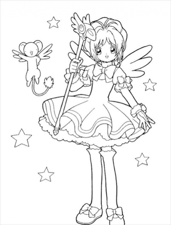 fairy anime coloring pages - photo #9