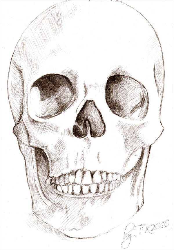 Awesome Skull Drawing