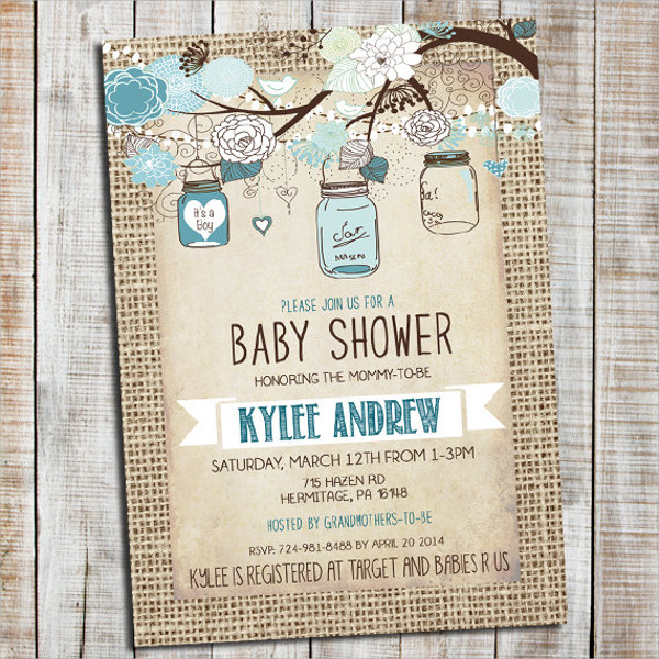 Baby Boy Shower Invitation