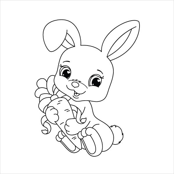 Baby Bunnies Coloring Pages Coloring Page