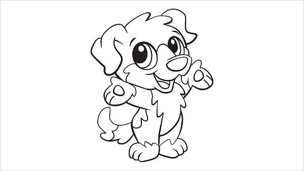 Baby Dog Coloring Page