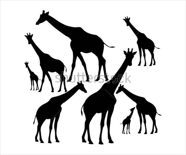 Baby Giraffe Silhouette