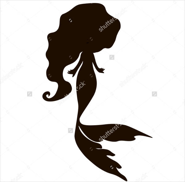 Baby Mermaid Silhouette