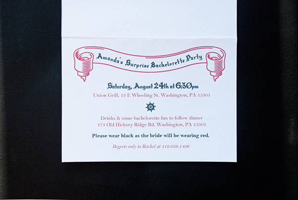 Bachelorette Party Invitation card