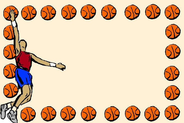 Basketball Border Clip Art