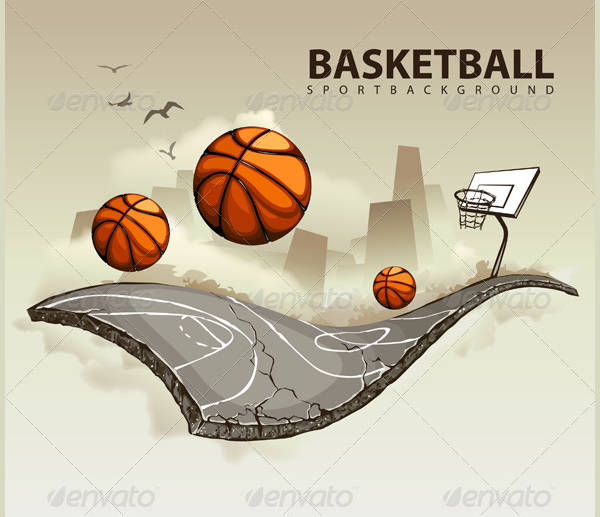 Basketball Court Vector