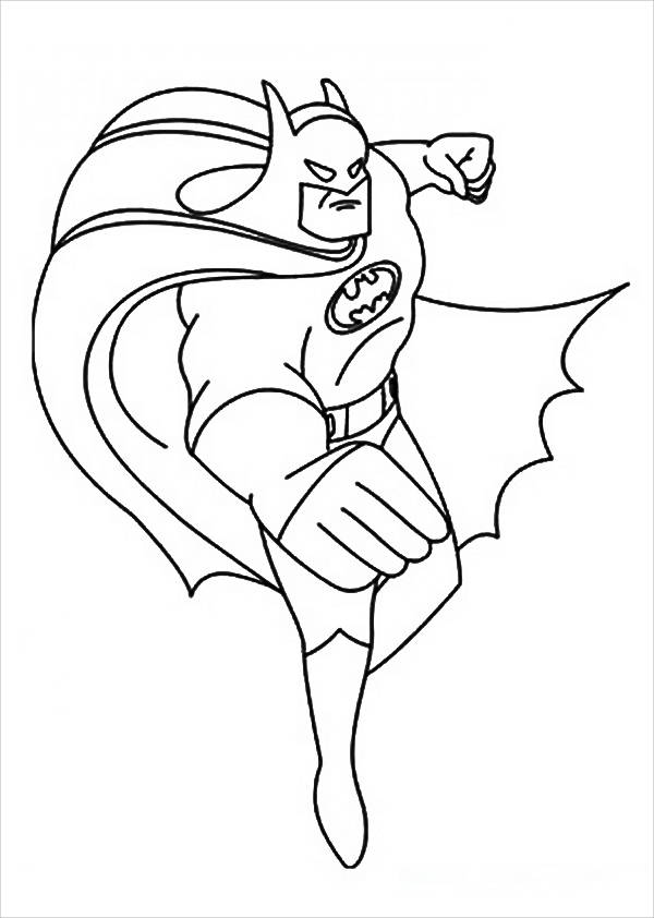 Batman Coloring Page for Preschoolers