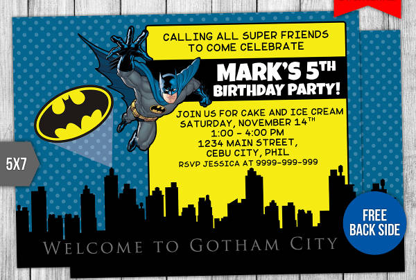 Batman Invitations Free 7