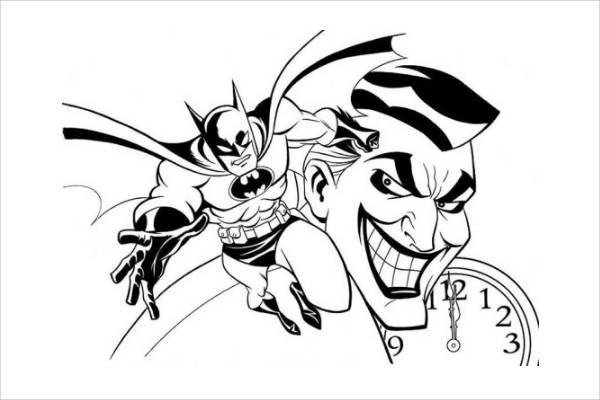 Batman and Joker Coloring Page