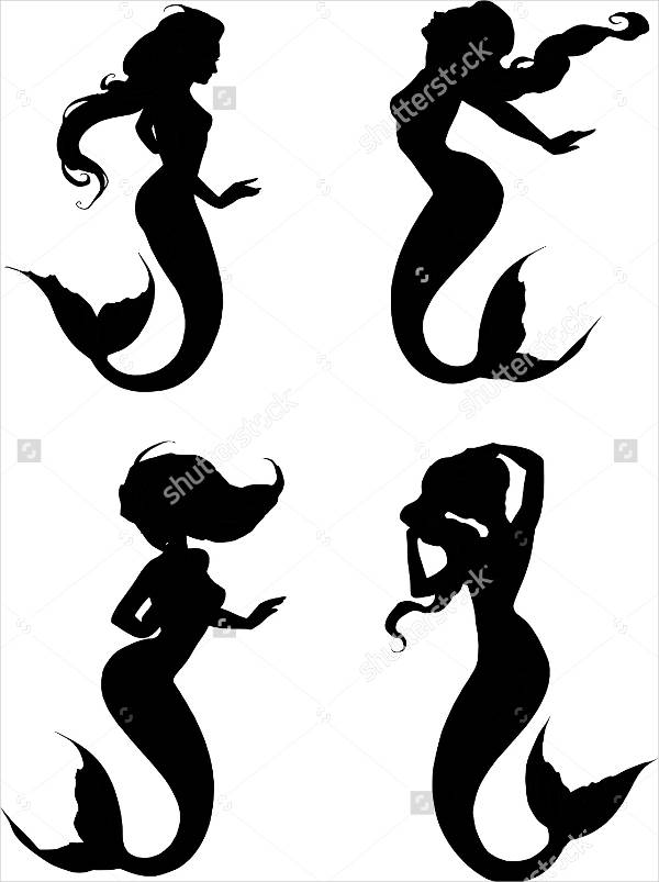 FREE 19+ Mermaid Silhouettes in Vector EPS | AI