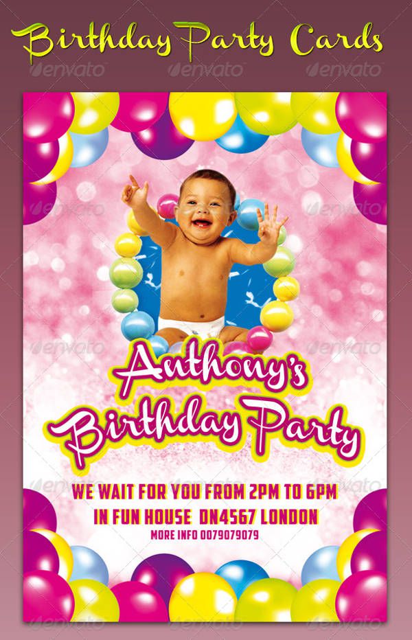 Birthday Party Card Idea
