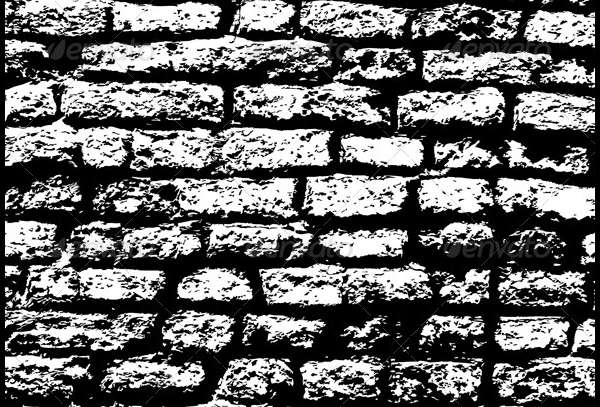 Black and White Brick Wall Texture