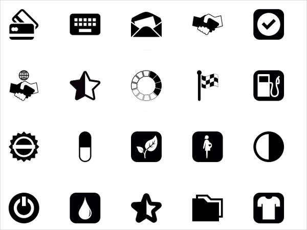Black and White Icon Pack