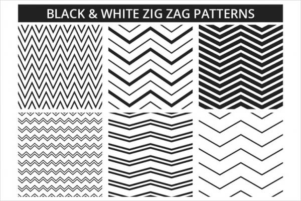 Black and White Zig Zag Pattern