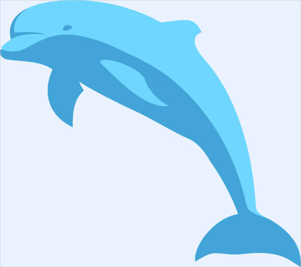 Blue Dolphin Clipart
