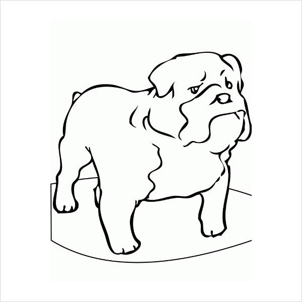 Bulldog Coloring Page